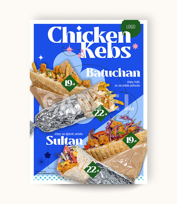 Chicken Kebsy - plakat i receptura