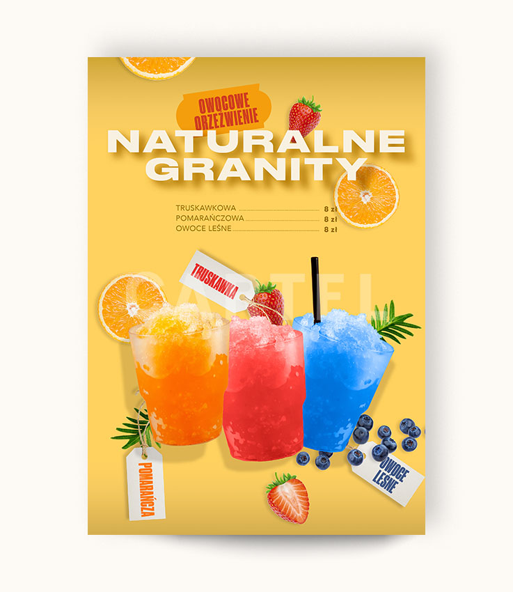 Naturalne granity - plakat