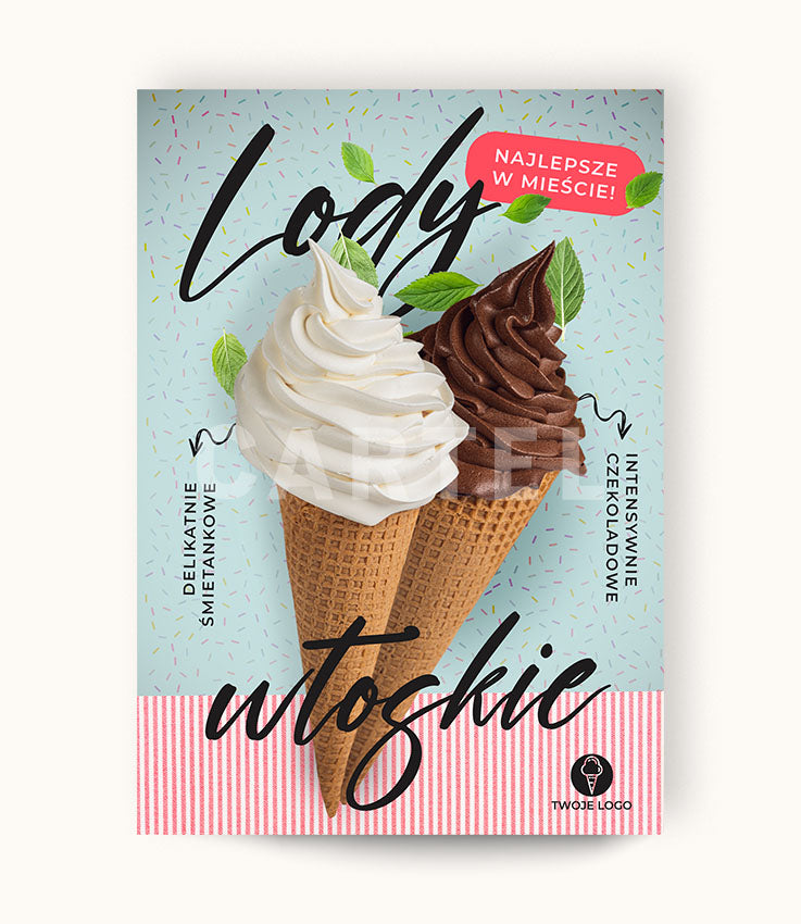 Lody włoskie - plakat