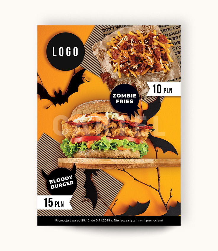 Bloody Burger - plakat halloweenowy
