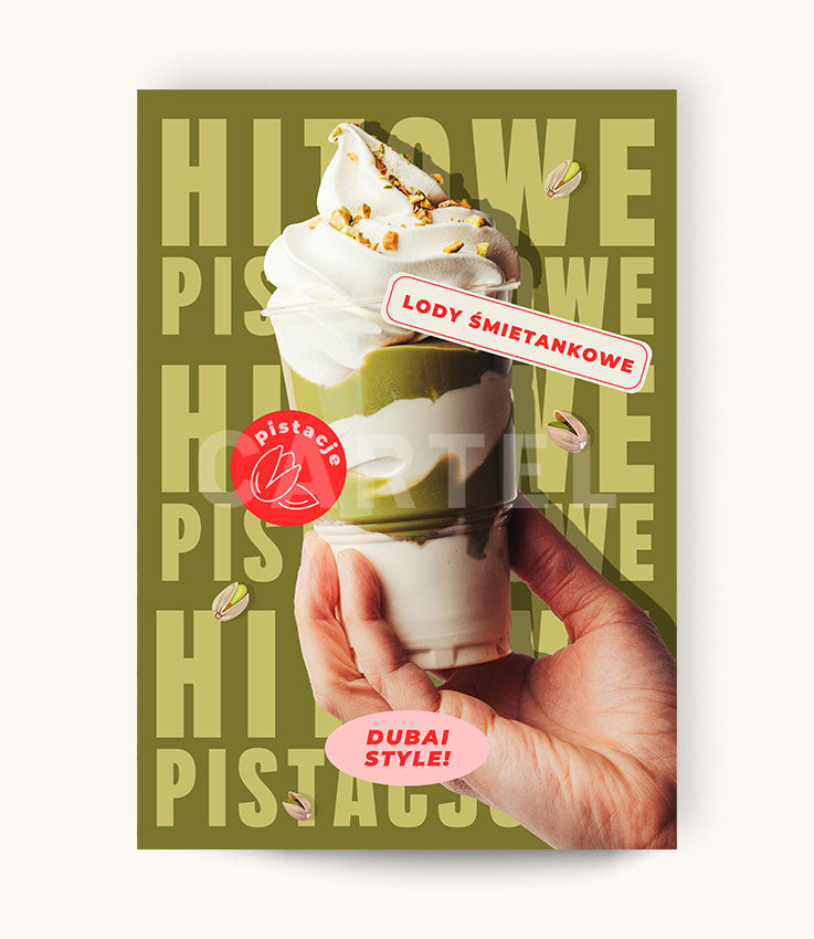 Lody włoskie - pistacja - plakat