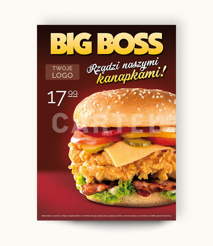 Kanapka Big Boss – plakat i receptura