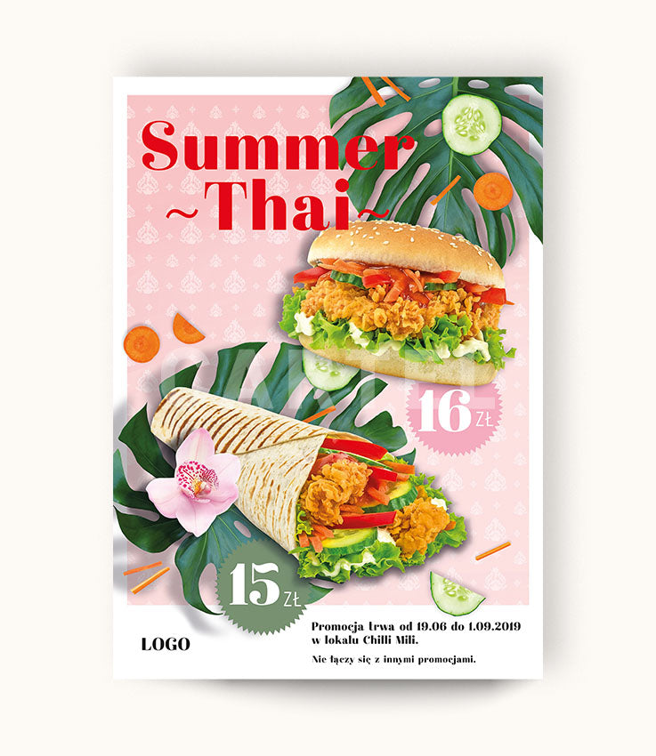Plakat Summer Thai - plakat, receptury, zdjęcia produktów